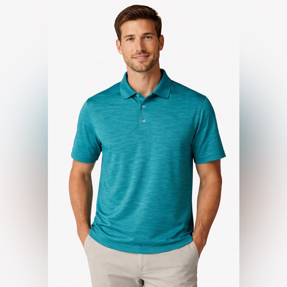 Haggar Polo Shirt for men size S color turquoise